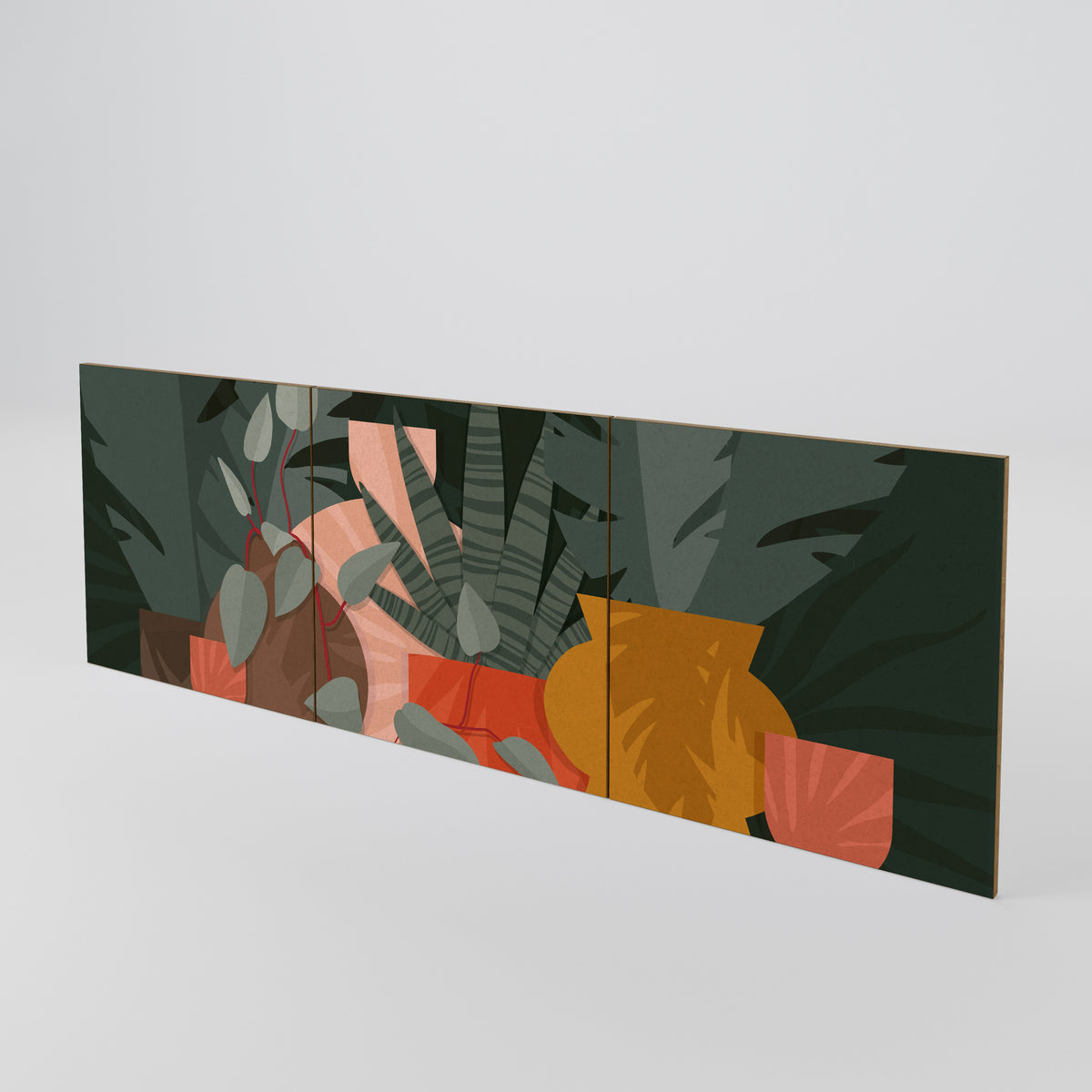 TROPICAL COMPOSITION Luckset med 3 dörrar till sideboard