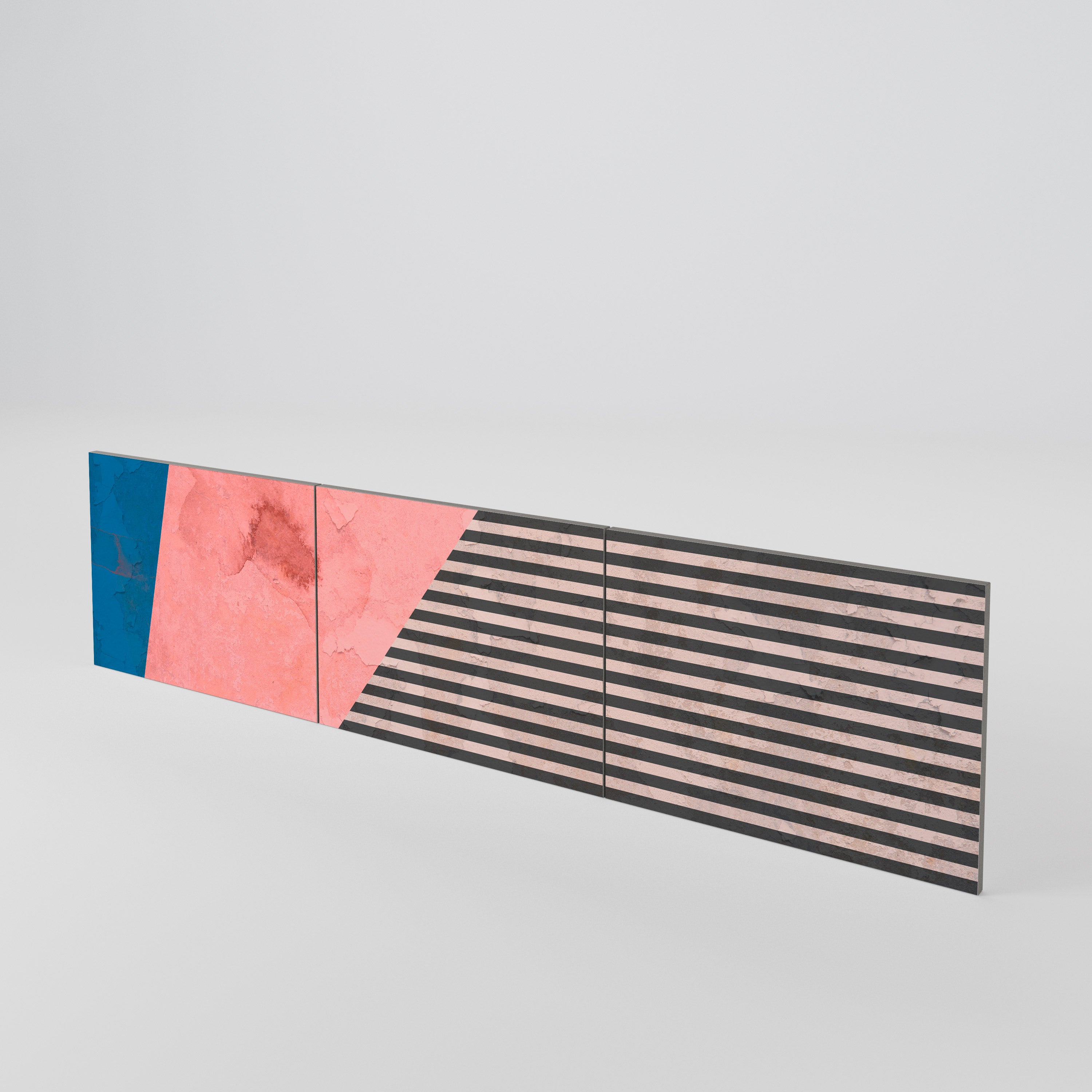 GLAMOROUS STRIPE Luckset med 3 dörrar till TV-bänk