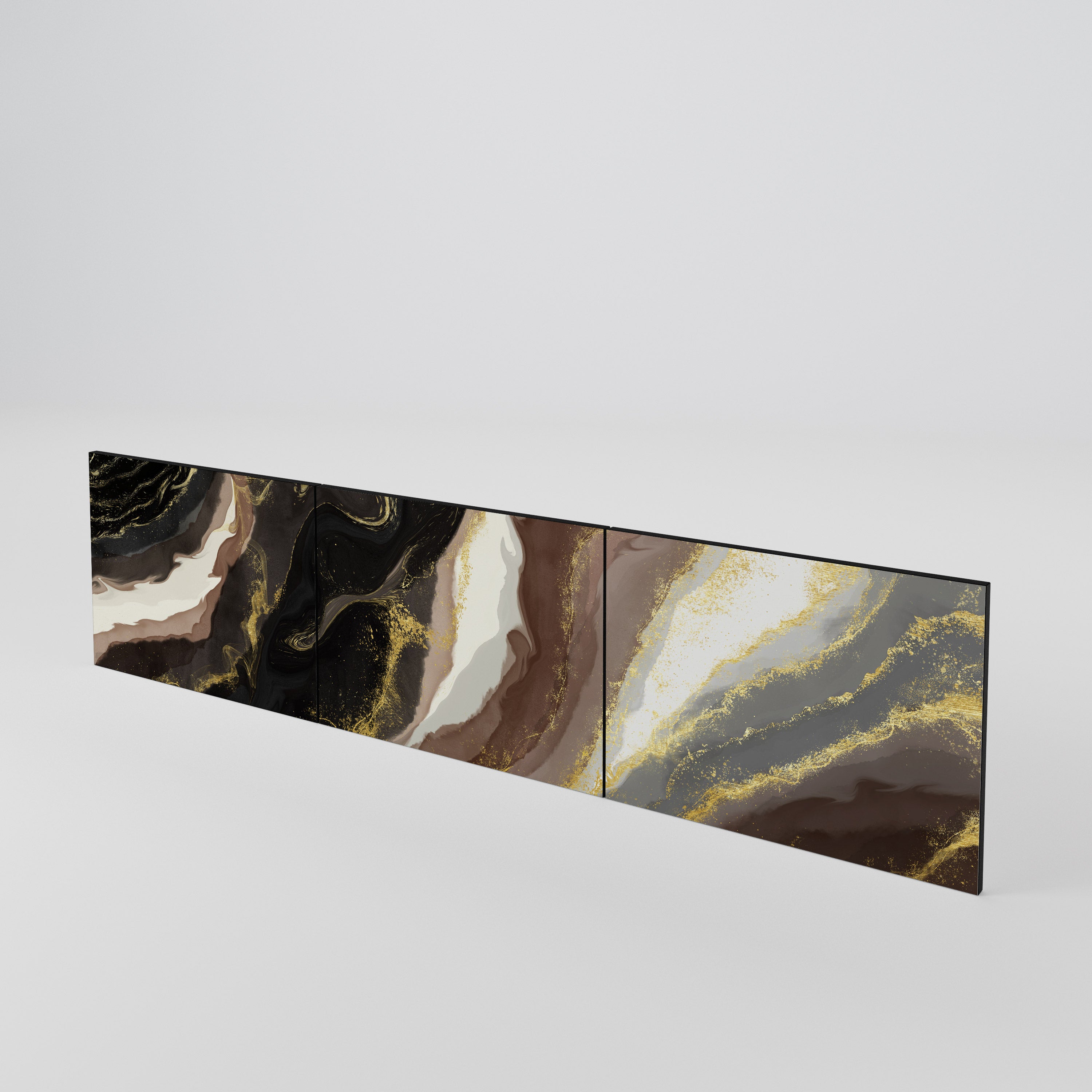 GOLD DUST Luckset med 3 dörrar till TV-bänk