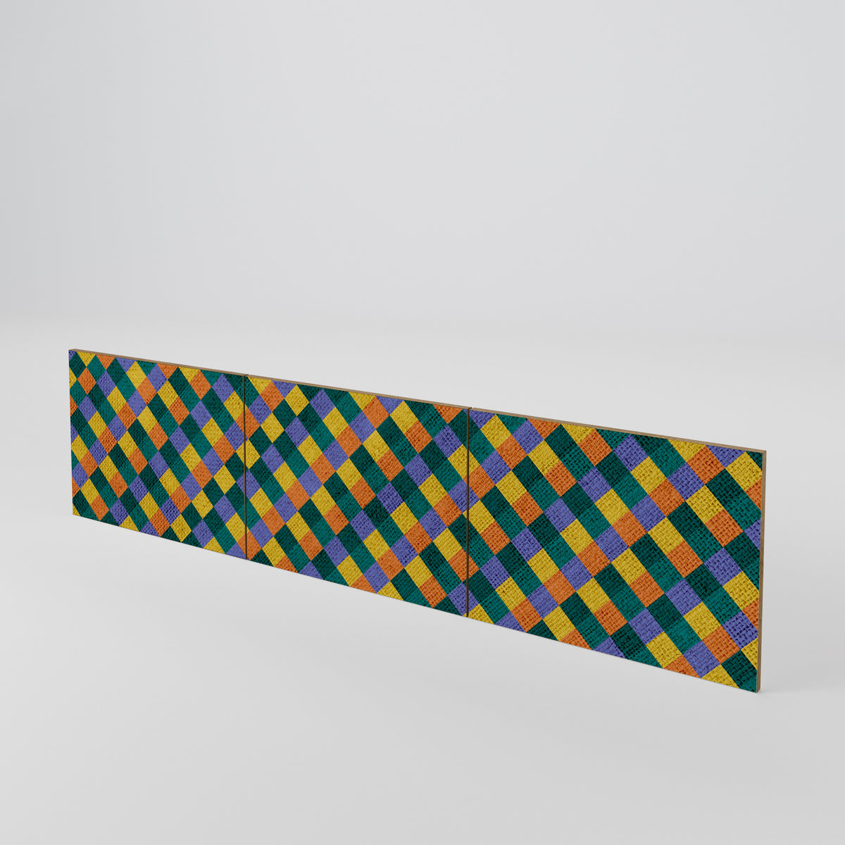 PAINTED SQUARES MIX Luckset med 3 dörrar till TV-bänk
