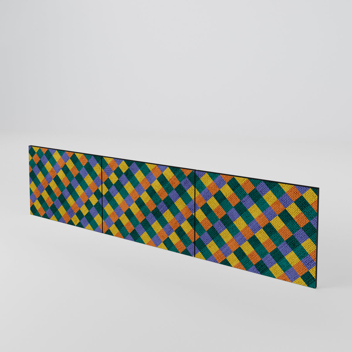 PAINTED SQUARES MIX Luckset med 3 dörrar till TV-bänk