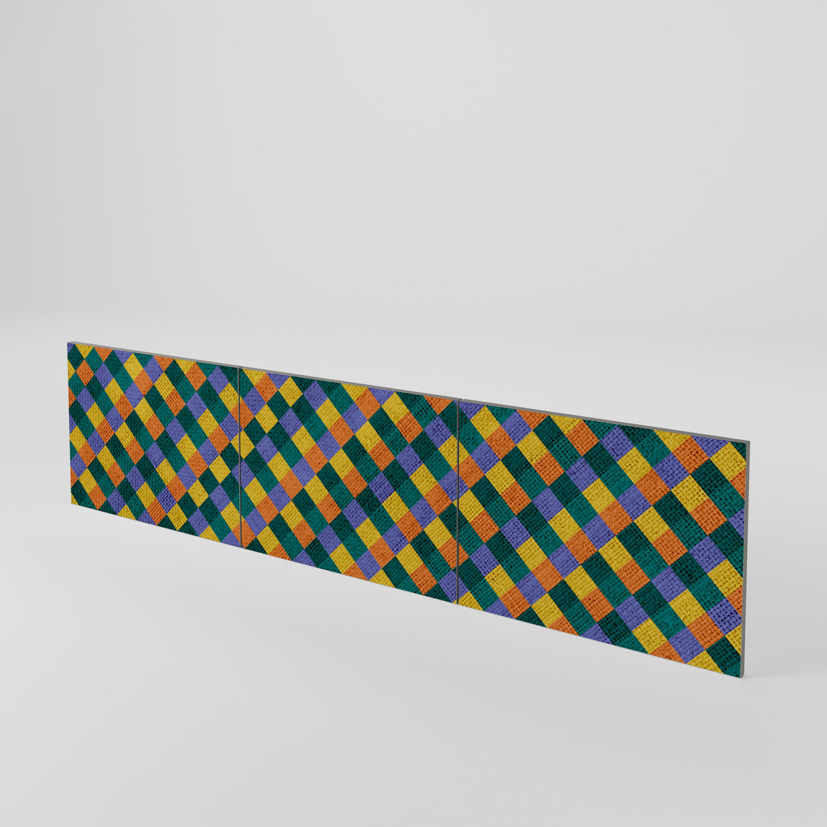 PAINTED SQUARES MIX Luckset med 3 dörrar till TV-bänk