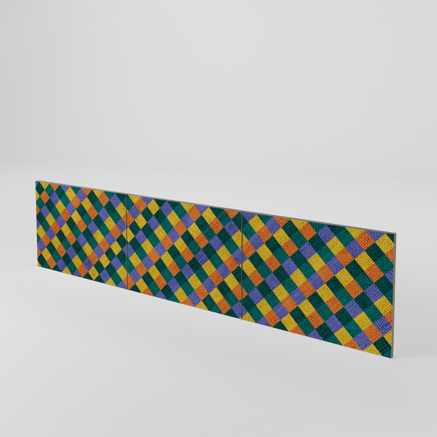 PAINTED SQUARES MIX Luckset med 3 dörrar till TV-bänk