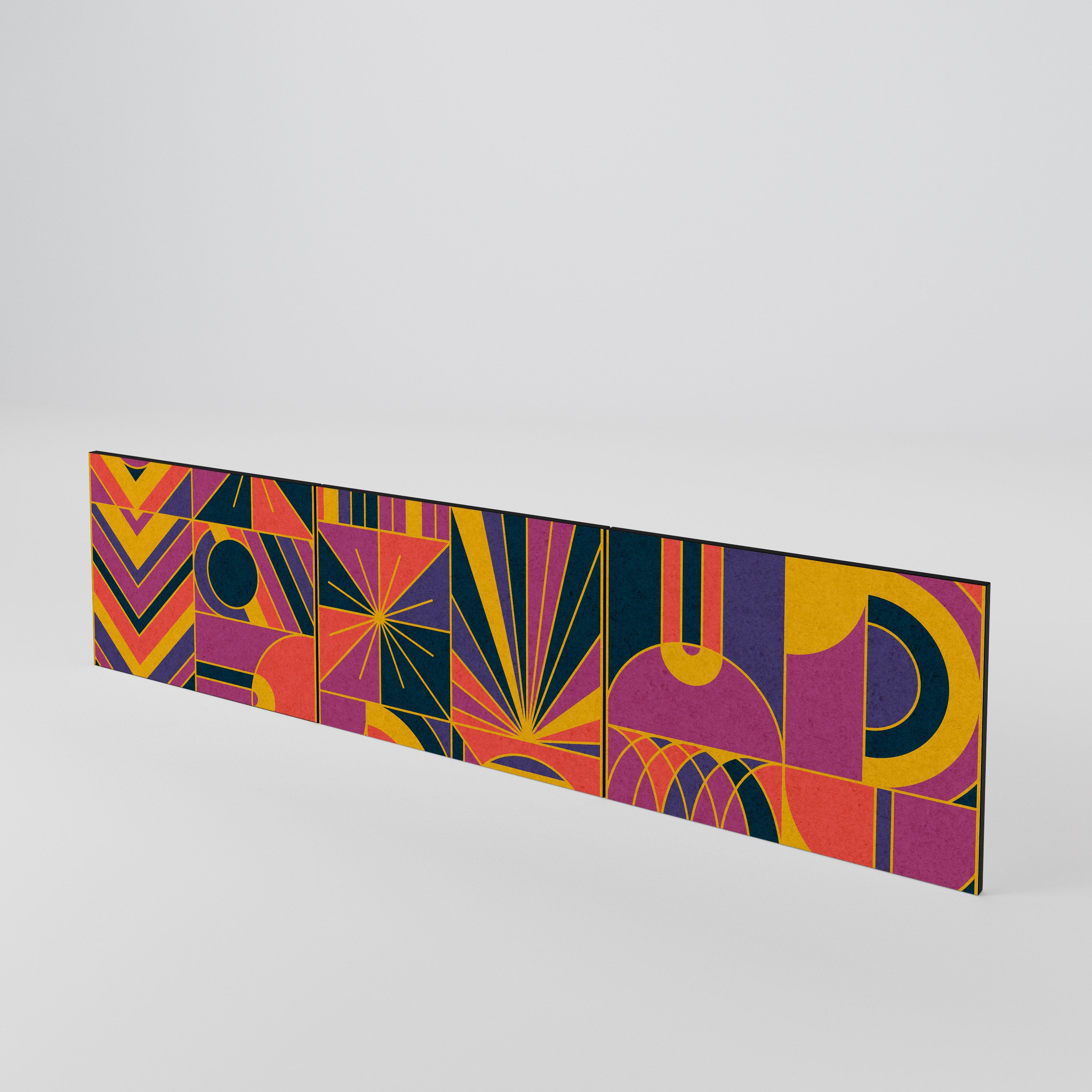 ELECTRIC PATTERNS Luckset med 3 dörrar till TV-bänk