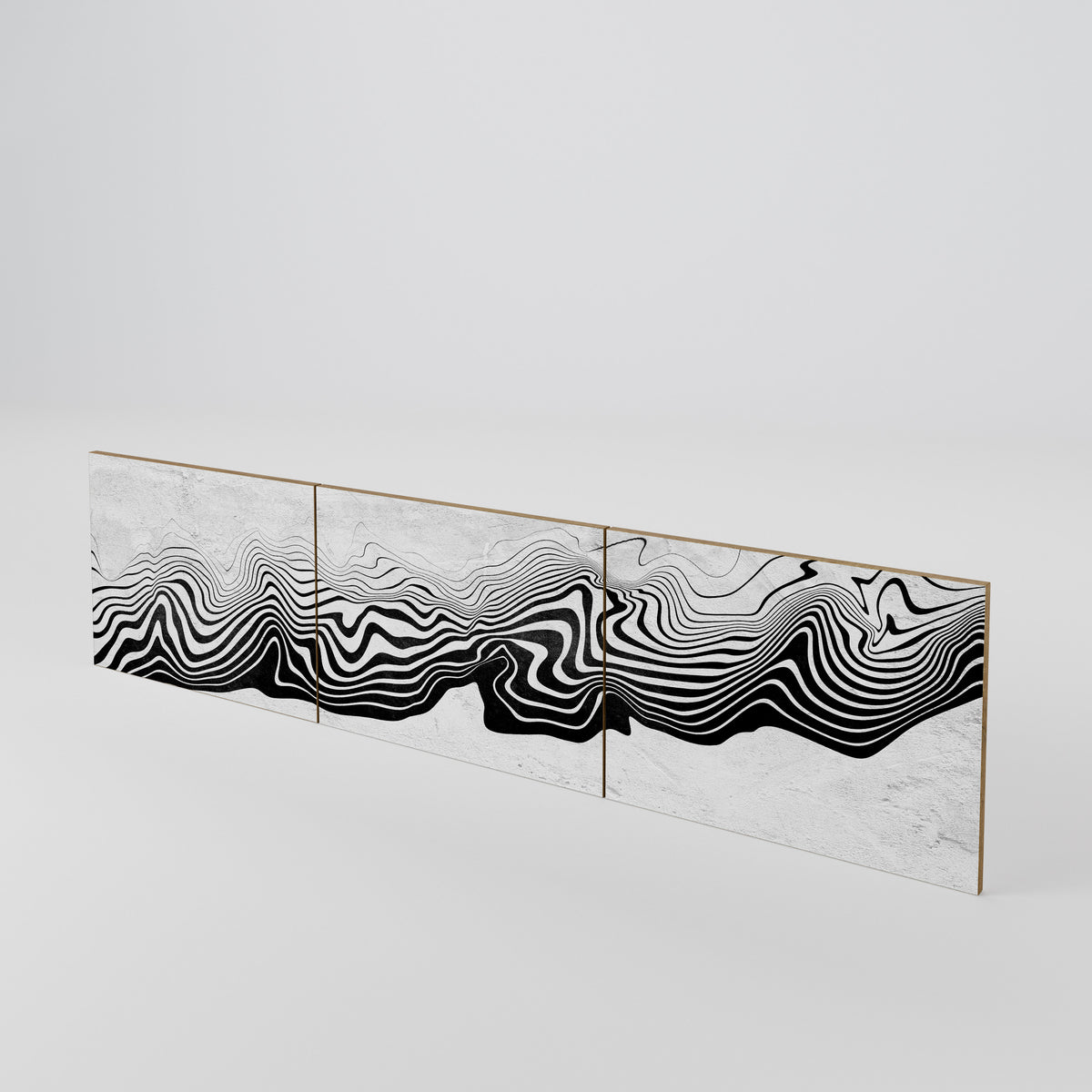 MONOCHROME MIRAGE Luckset med 3 dörrar till TV-bänk