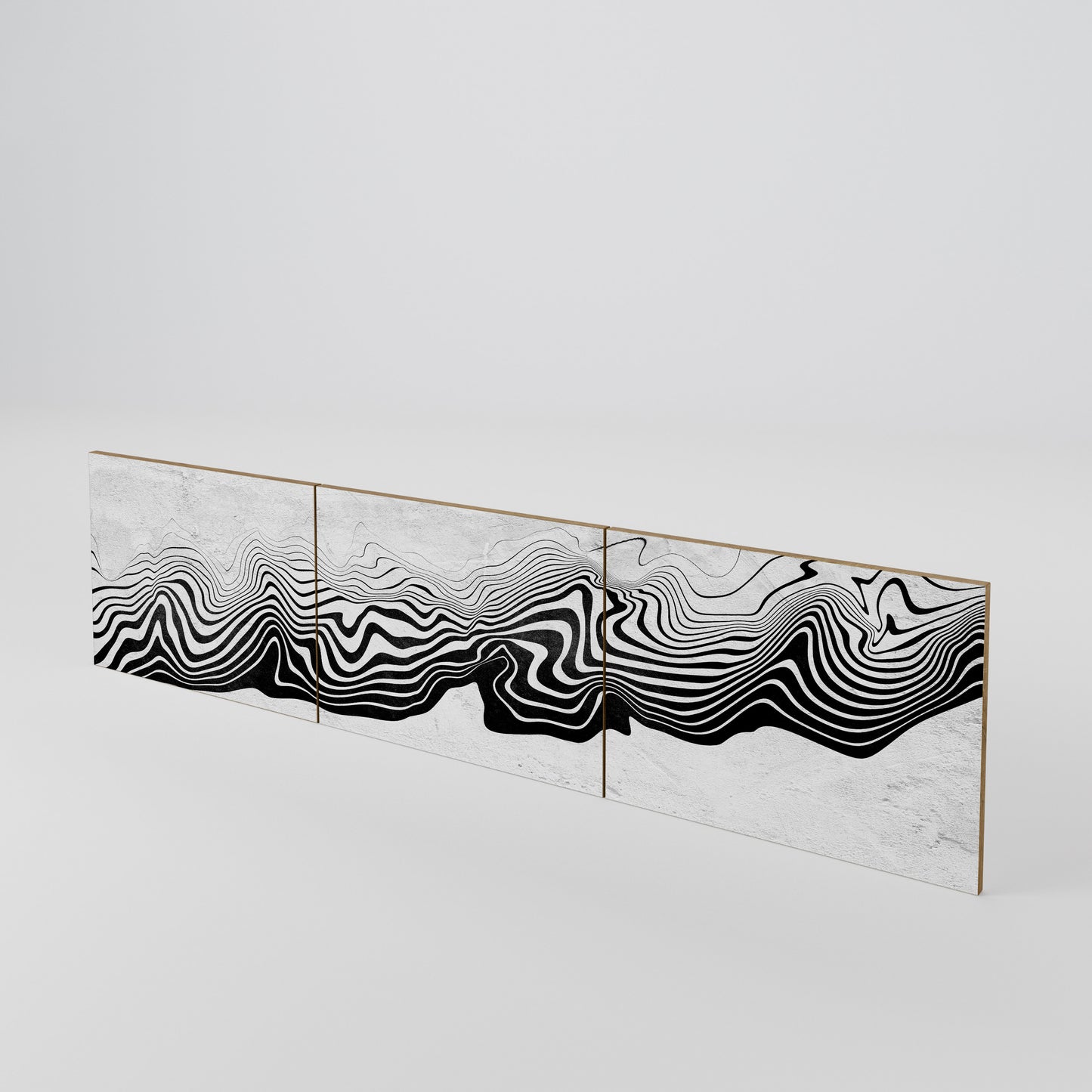 MONOCHROME MIRAGE Luckset med 3 dörrar till TV-bänk