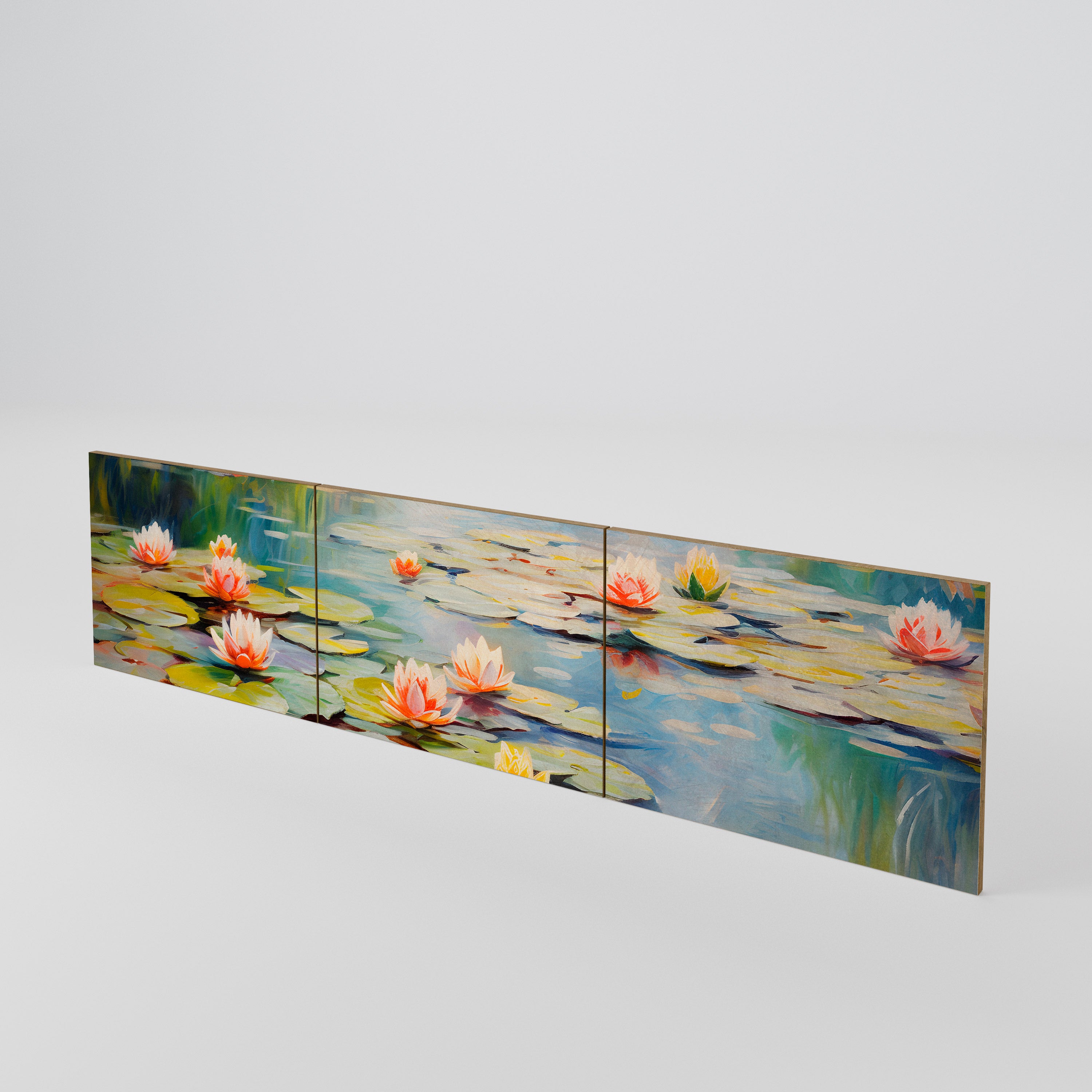 BLOOMING WATERS 3-Piece TV Cabinet Door Set