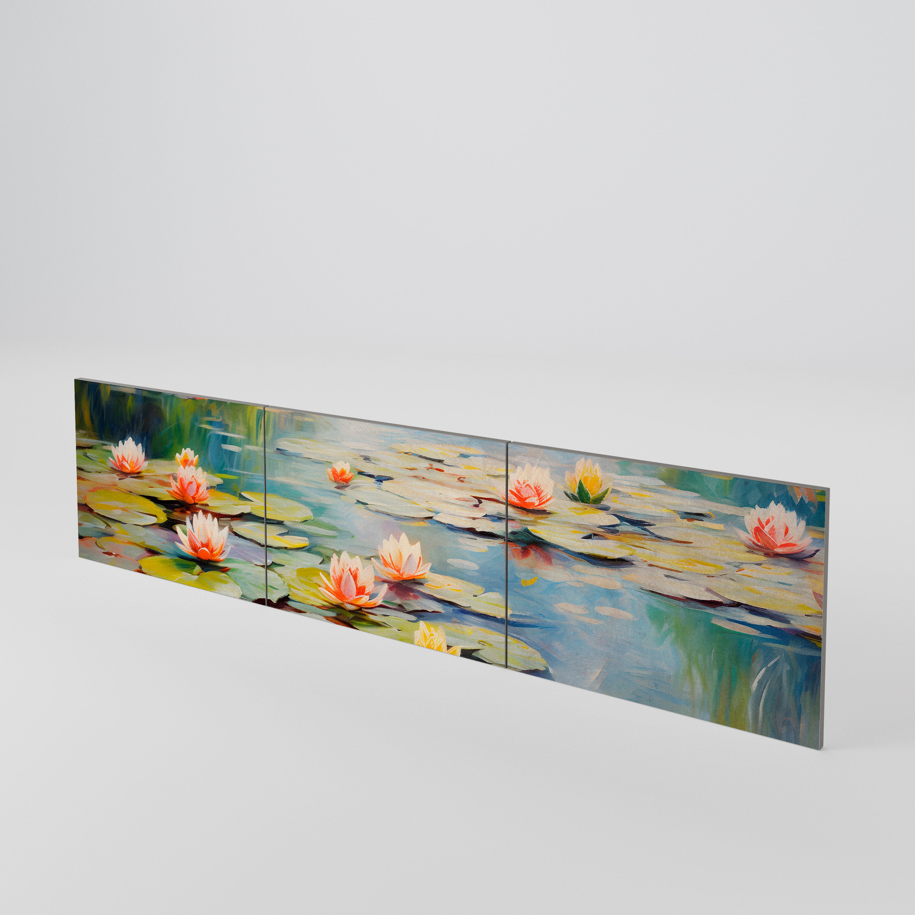 BLOOMING WATERS 3-Piece TV Cabinet Door Set