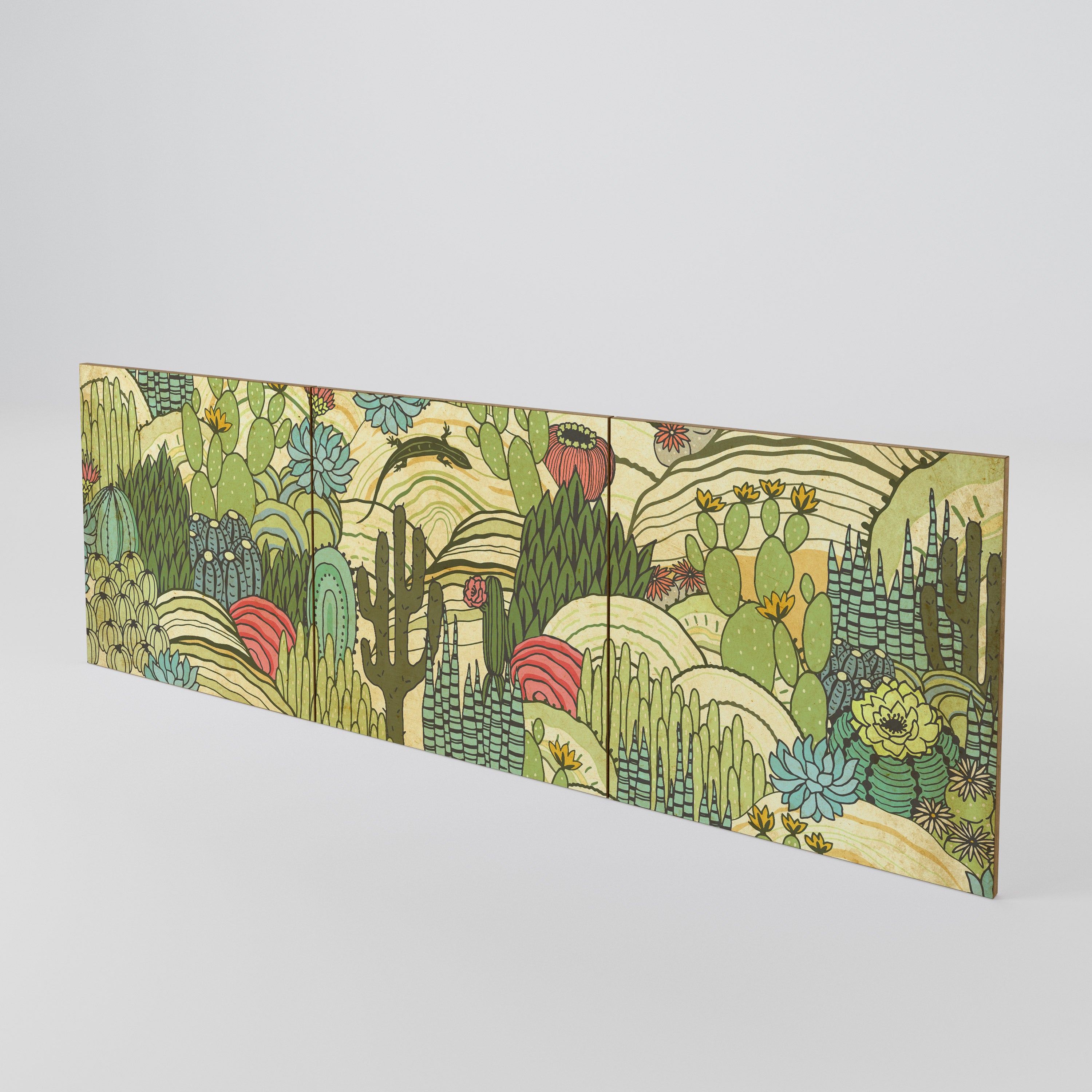 SUCCULENTS KALEIDOSCOPE Luckset med 3 dörrar till sideboard