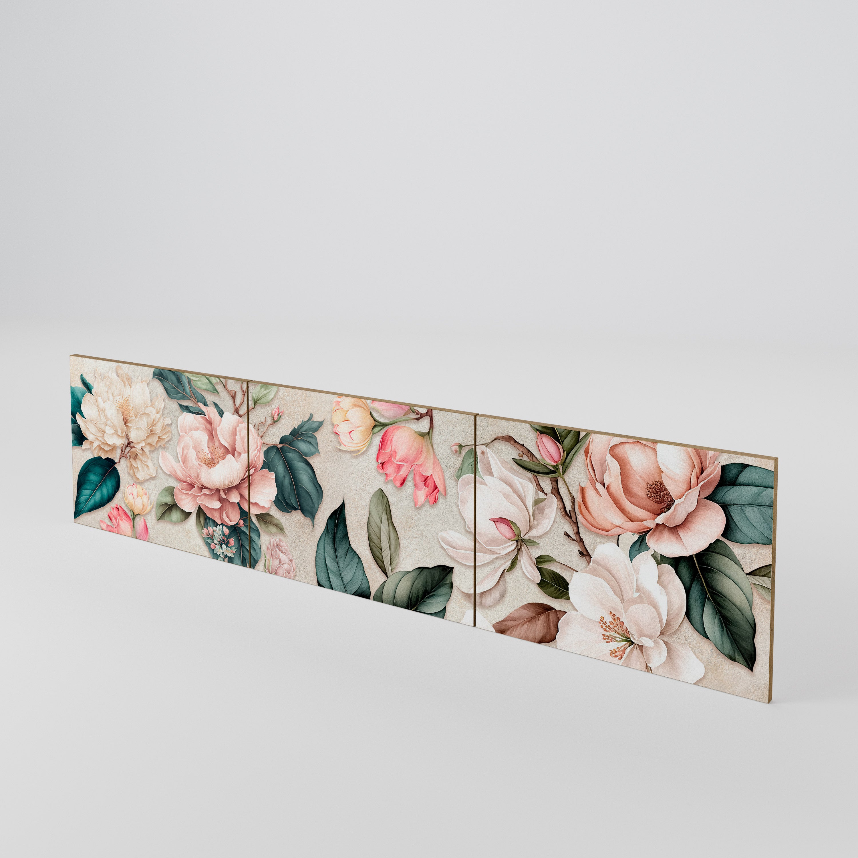 FLORAL GRACE Luckset med 3 dörrar till TV-bänk