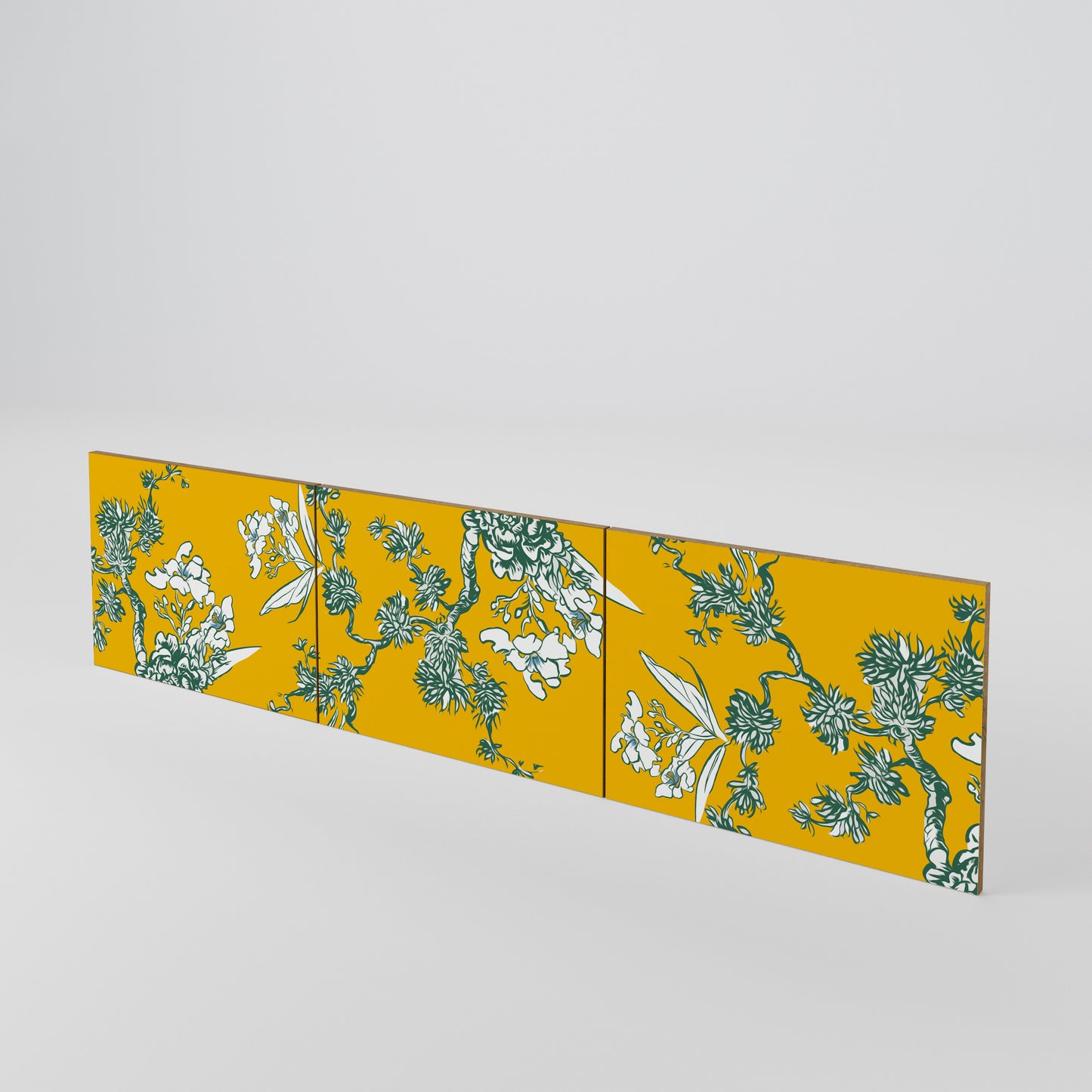 YELLOW CHINOISERIE Luckset med 3 dörrar till TV-bänk