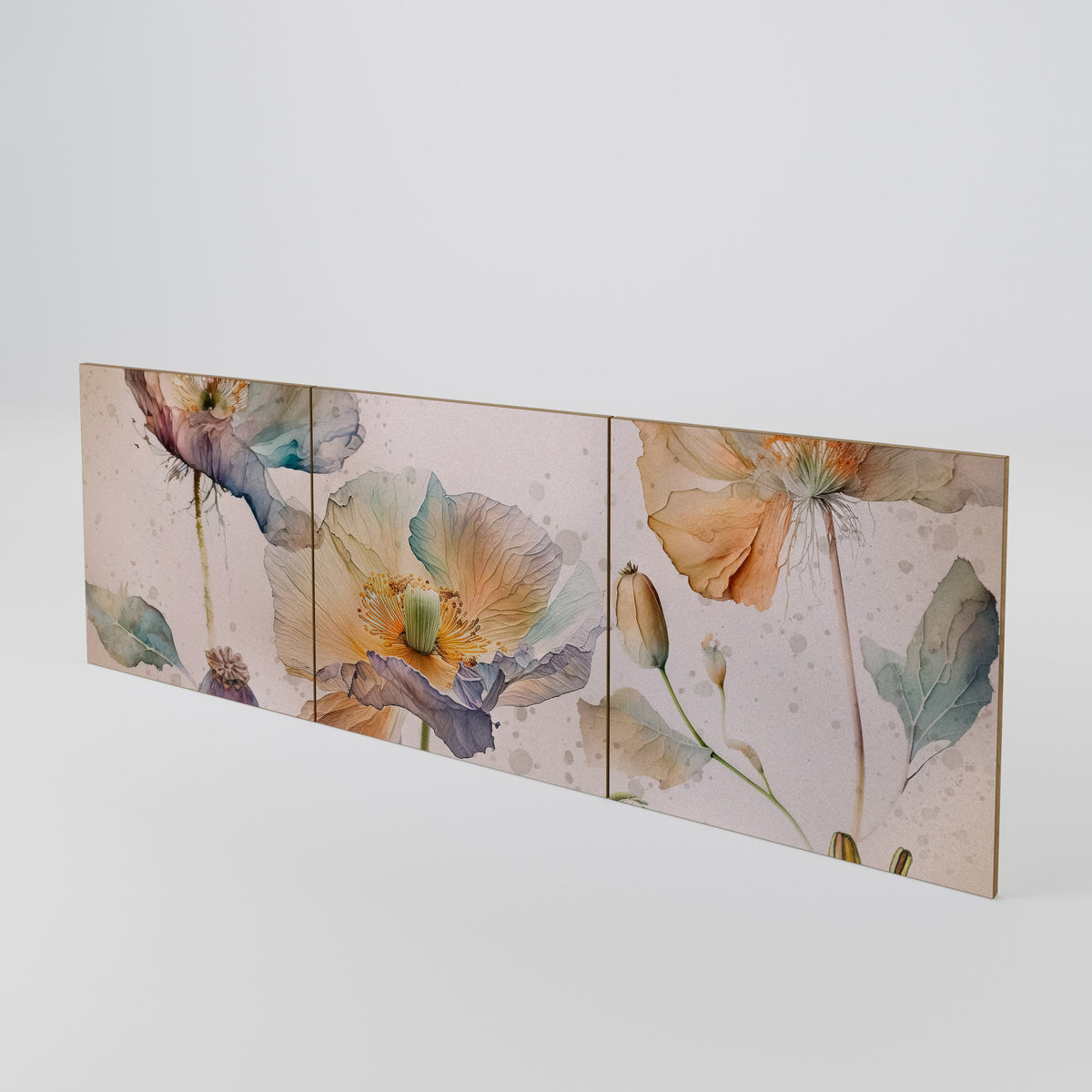 SOFTEN POPPY 3-Piece Sideboard Door Set