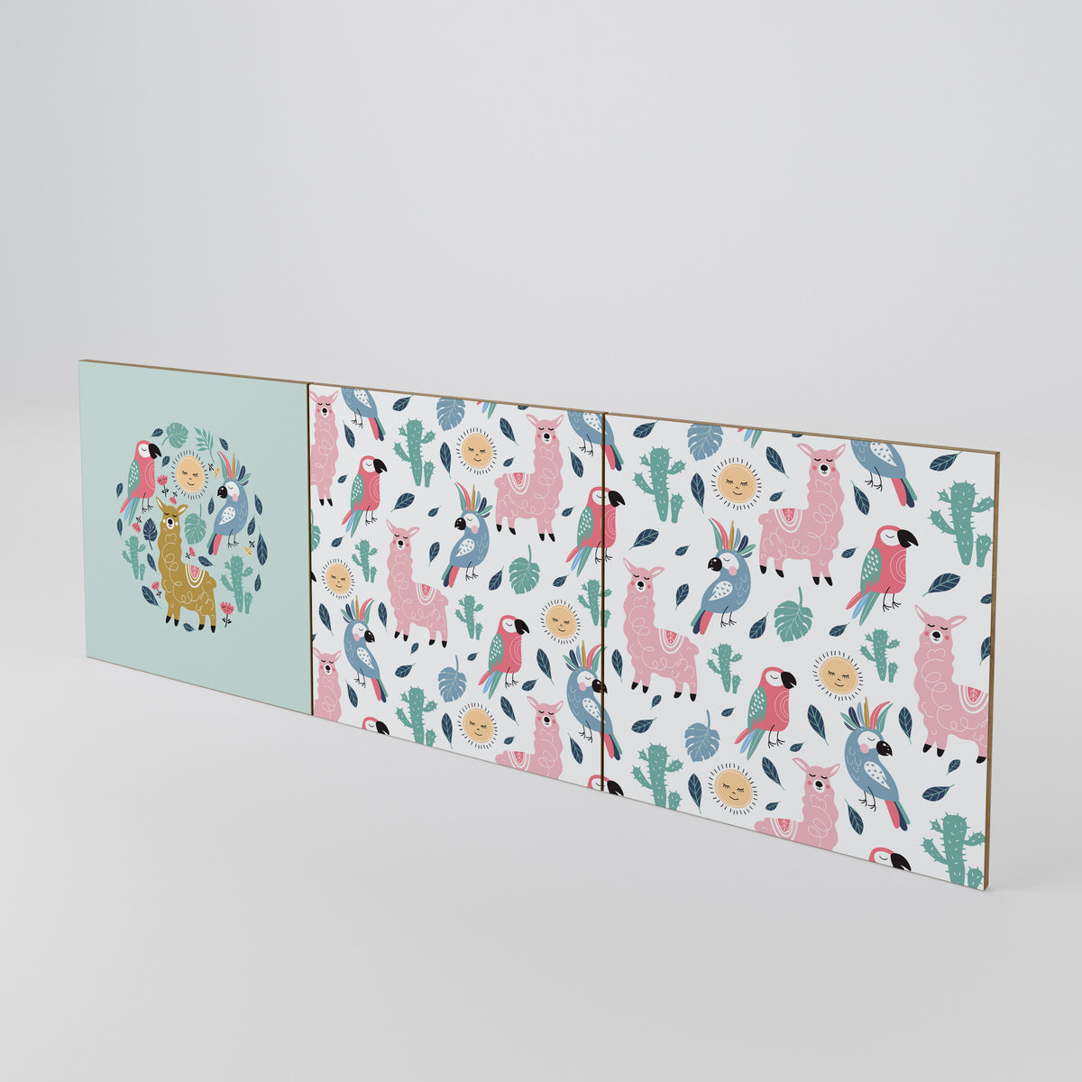 COLORFUL ALPACAS Luckset med 3 dörrar till sideboard