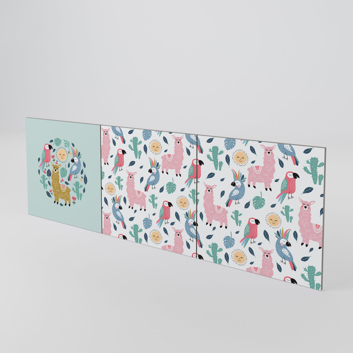 COLORFUL ALPACAS Luckset med 3 dörrar till sideboard