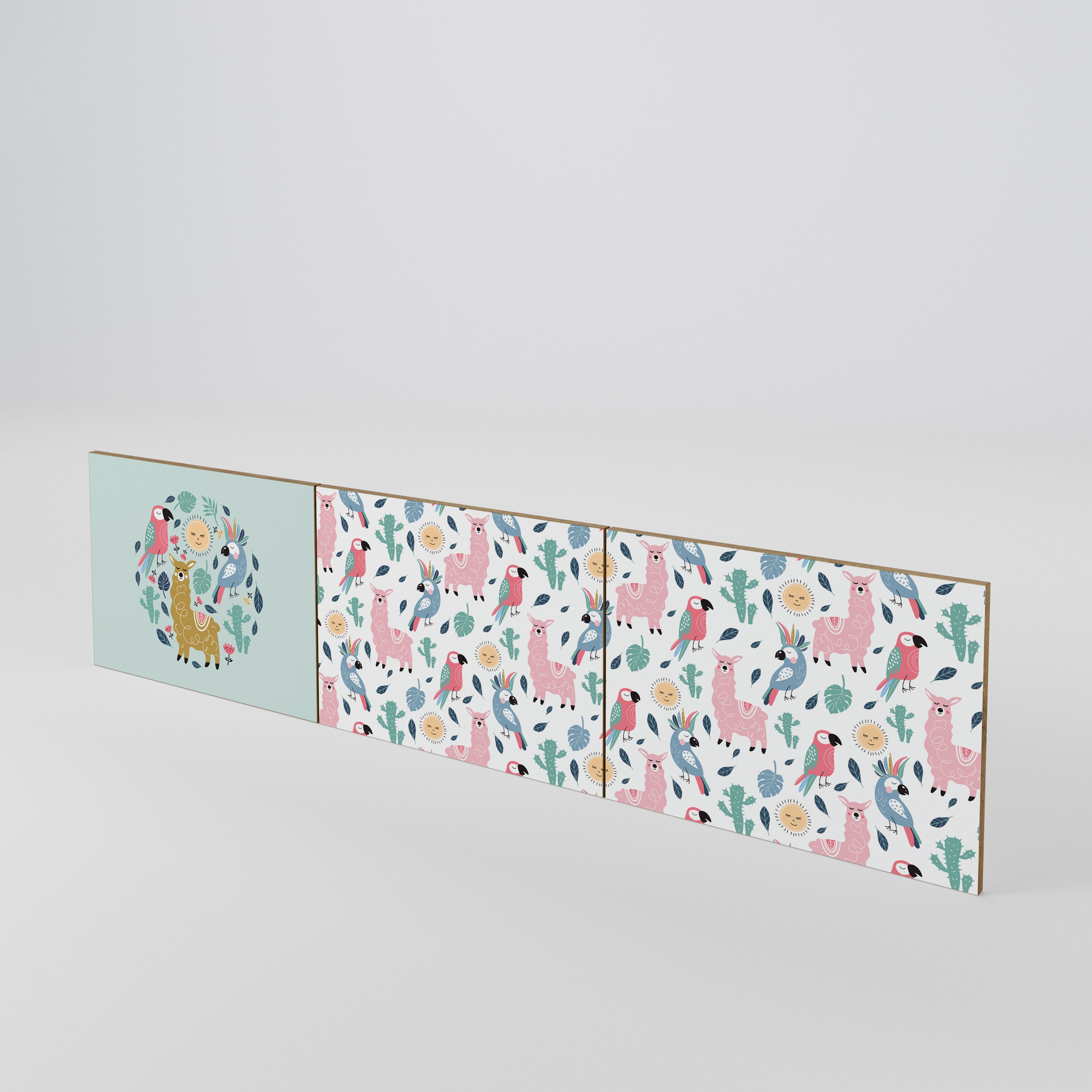 COLORFUL ALPACAS Luckset med 3 dörrar till TV-bänk