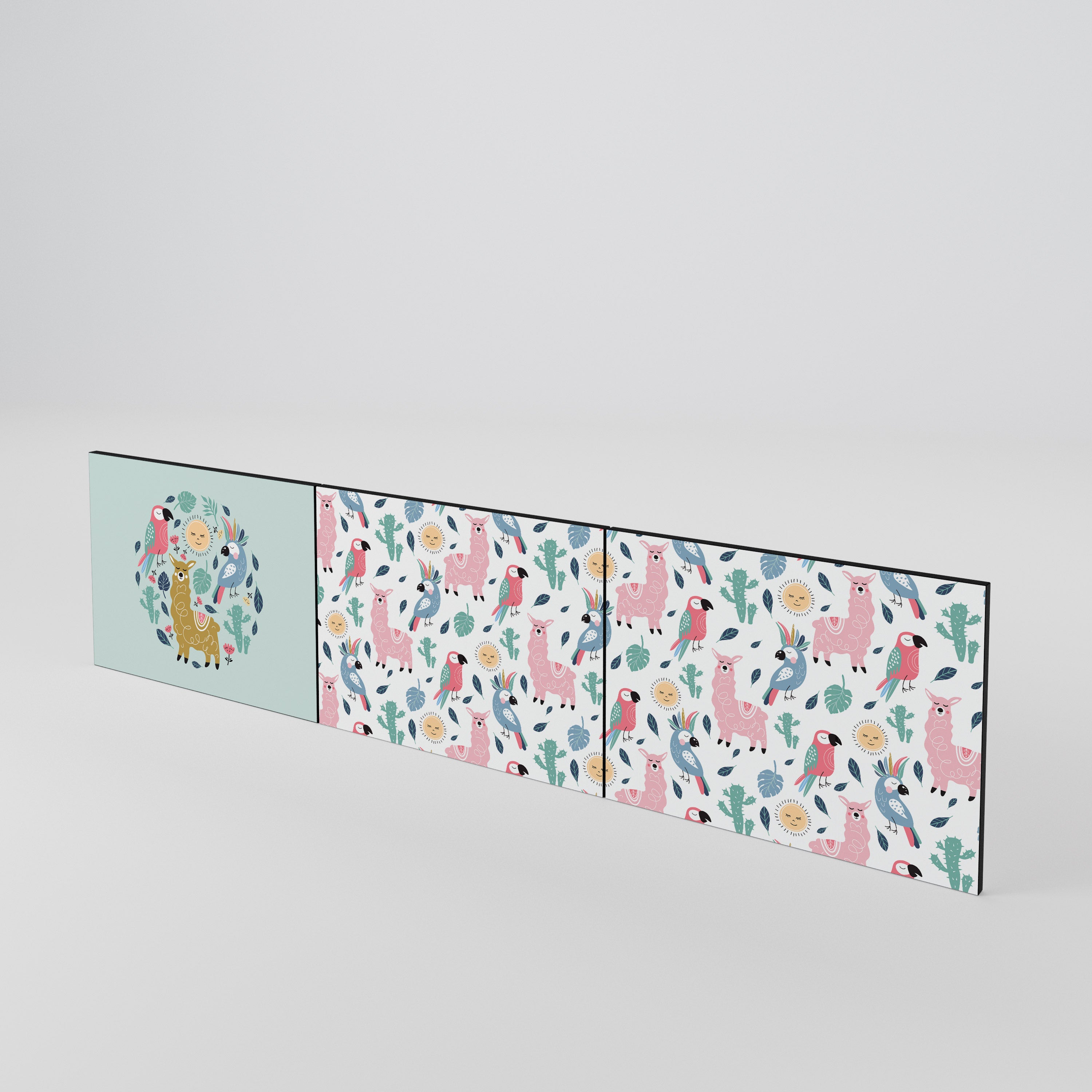 COLORFUL ALPACAS Luckset med 3 dörrar till TV-bänk