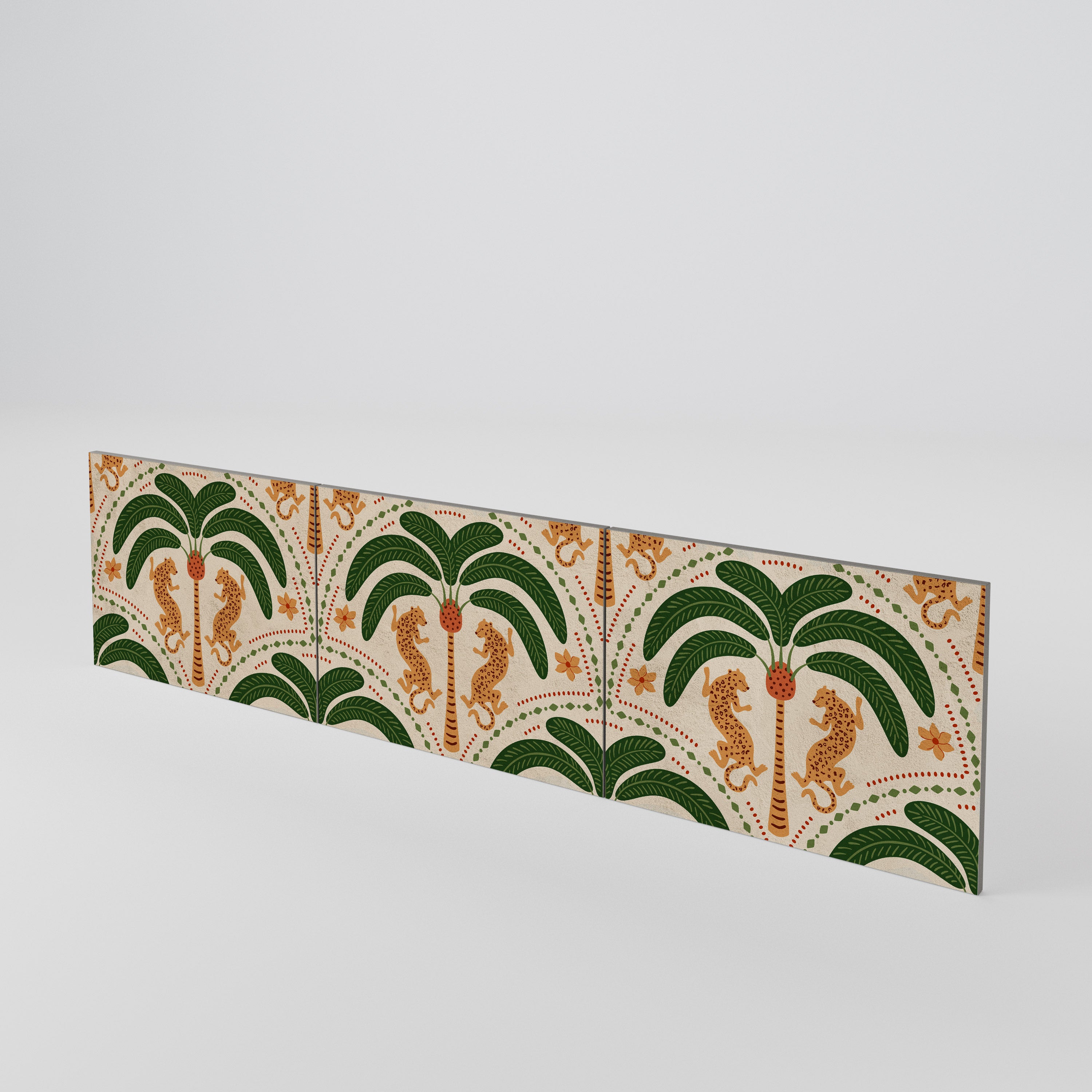 DANCING PREDATORS Luckset med 3 dörrar till TV-bänk