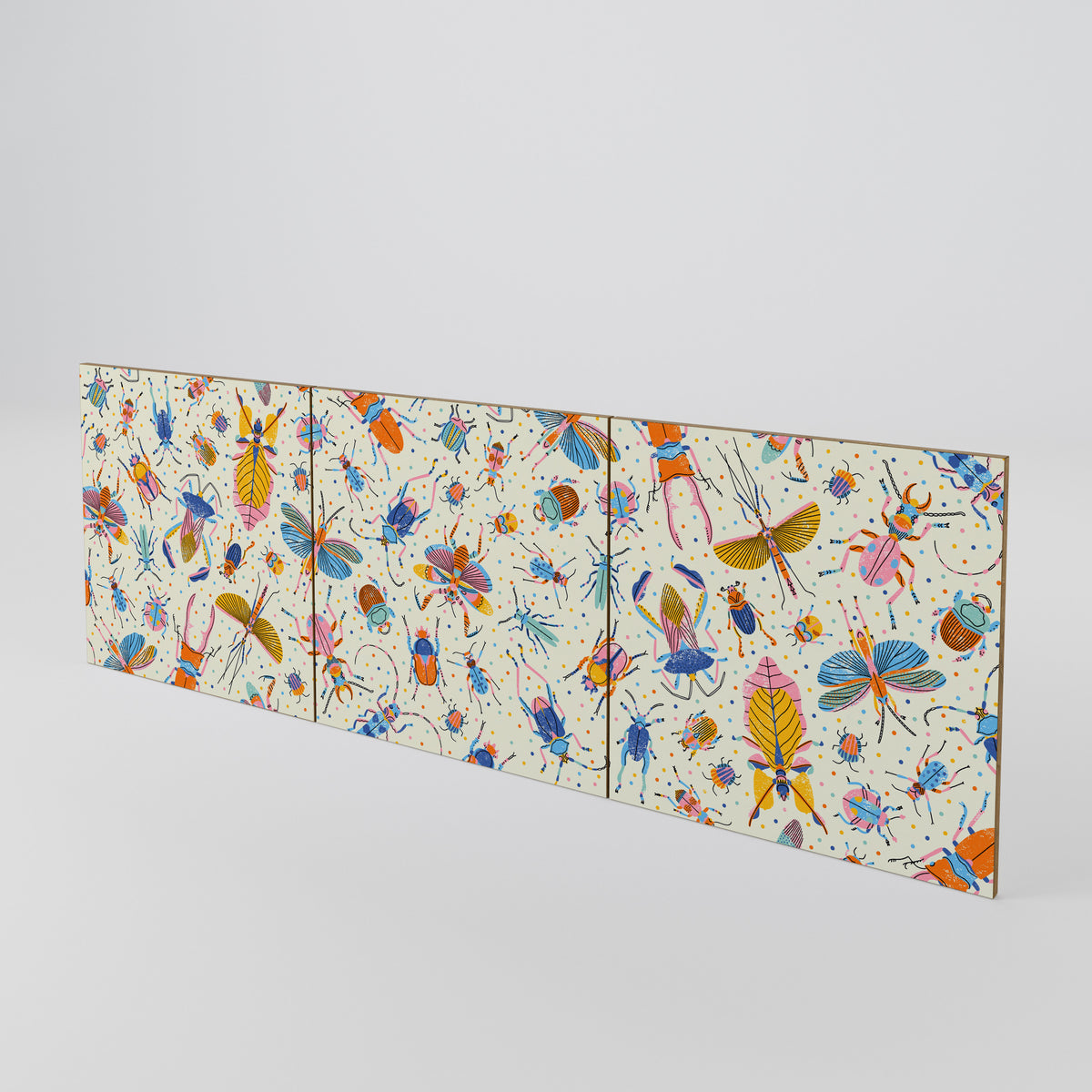 COLORFUL INSECTS 3-Piece Sideboard Door Set