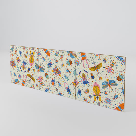 COLORFUL INSECTS 3-Piece Sideboard Door Set