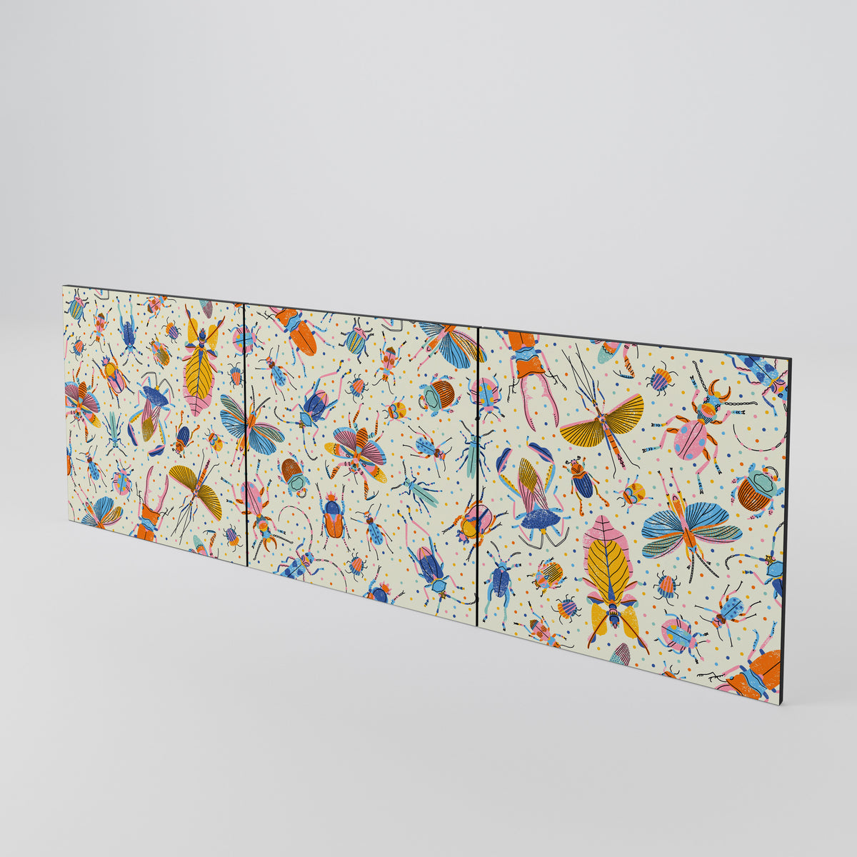 COLORFUL INSECTS 3-Piece Sideboard Door Set