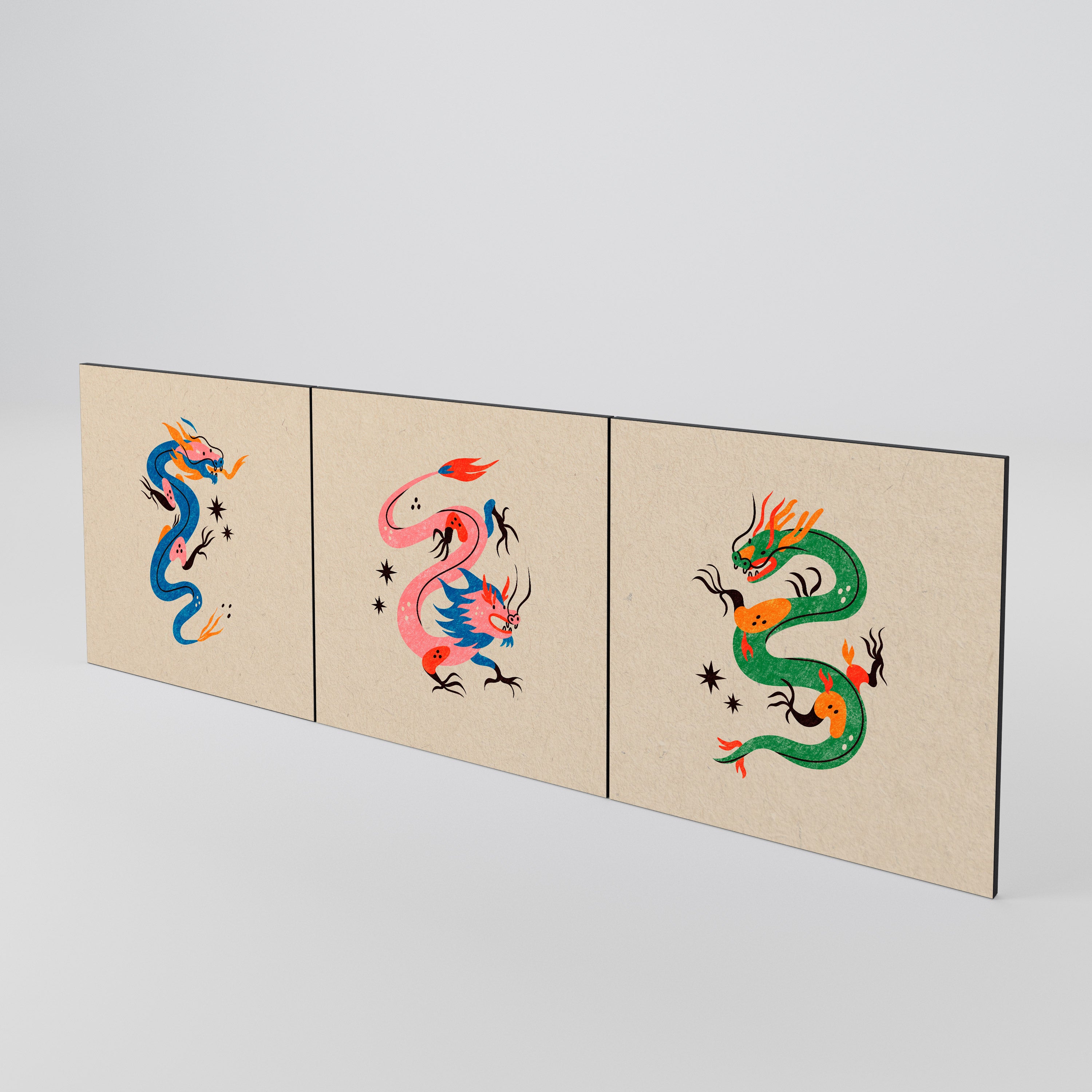 MYTHOLOGICAL CREATURES Luckset med 3 dörrar till sideboard