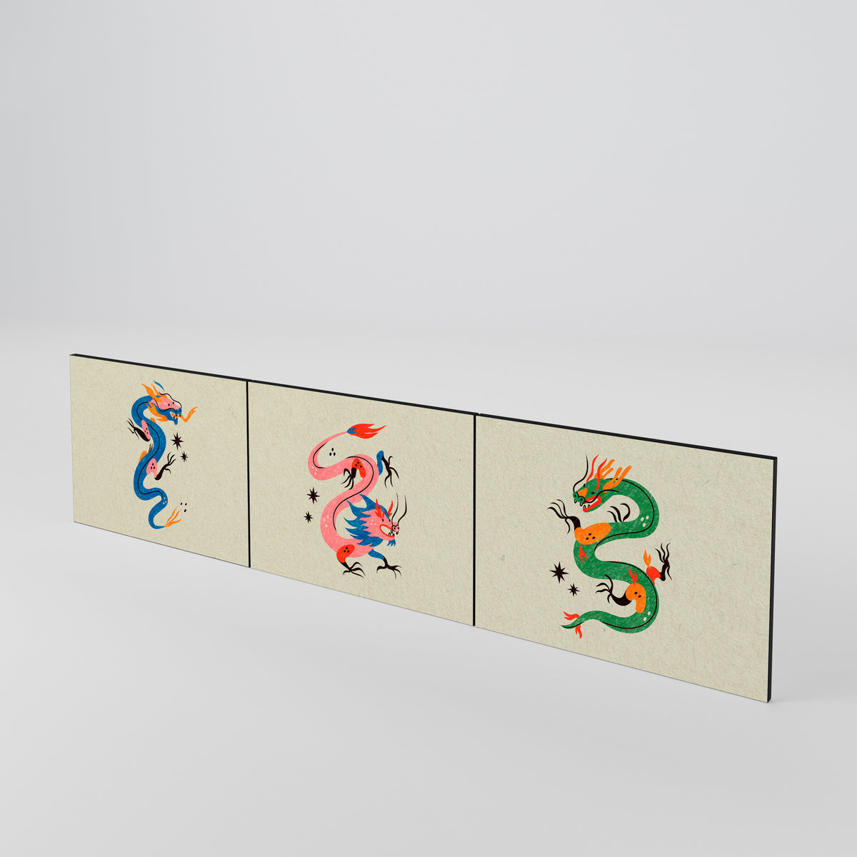 MYTHOLOGICAL CREATURES Luckset med 3 dörrar till TV-bänk