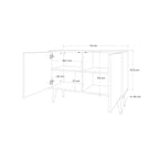 ABSTRACT LANDSCAPE 2-Door Sideboard in Oak Effect