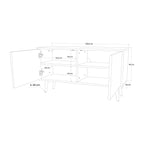 FLORAL GRACE Compact 2-Door TV Cabinet