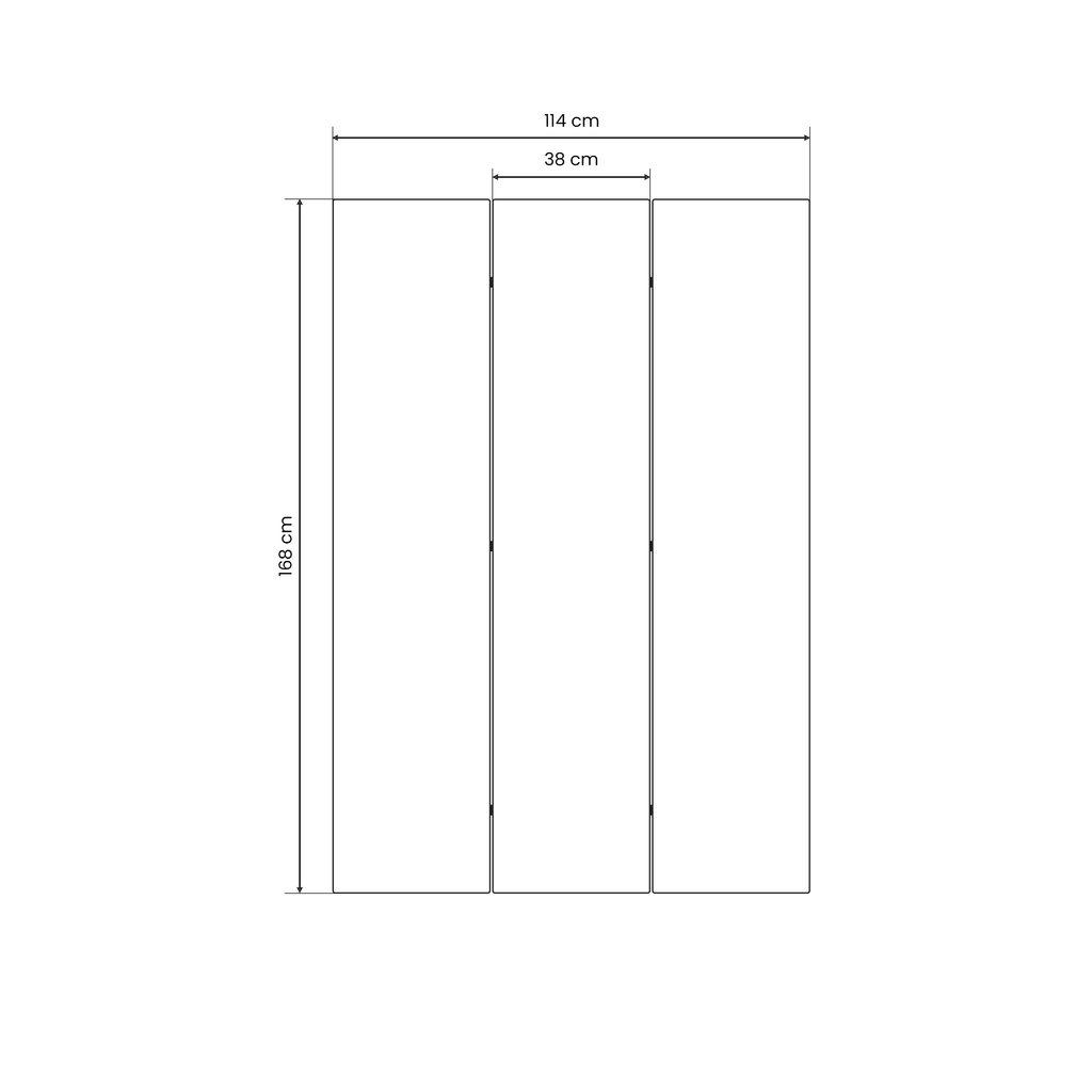 Dekorativ rumsavdelare med 3 paneler, FLORAL SERENITY BARRIER